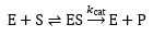 E + S goes to ES, which goes to E + P.